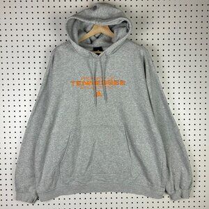 Tennessee Vols Hoodie XXL Sweatshirt Volunteers Vintage Adidas Gray Stitched Y2K